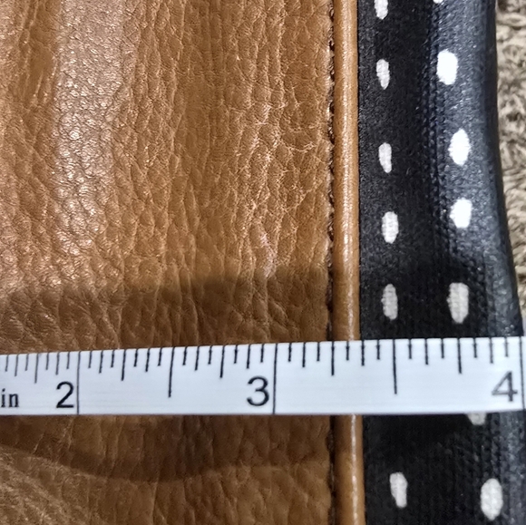 Fossil Crosbody Purse Handbag Black Pink Pokadots - Picture 10 of 10